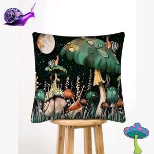 Mushroom Garden Pillow Case
